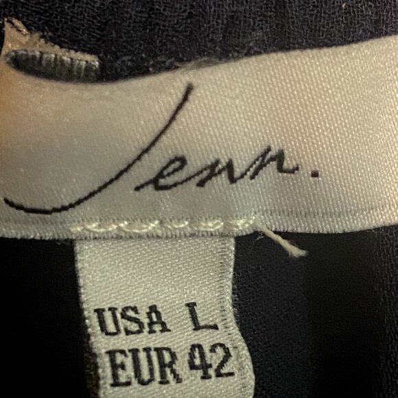 Jenn On Off Shoulder Garden Embroidered Lace Ruffle Cropped Blouse Top L 42 - Picture 11 of 12